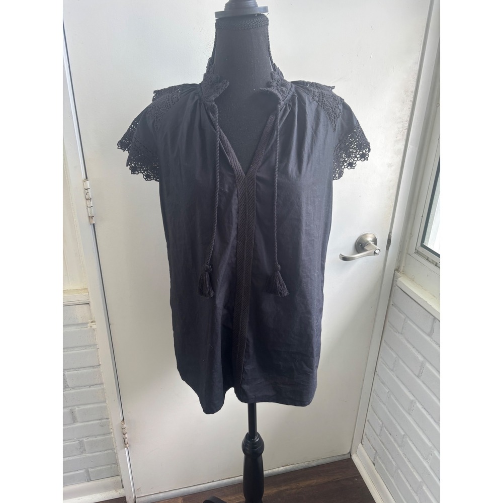 Bohme Mina Tassel‎ Blouse small boho layered minimalist cottagecore lace